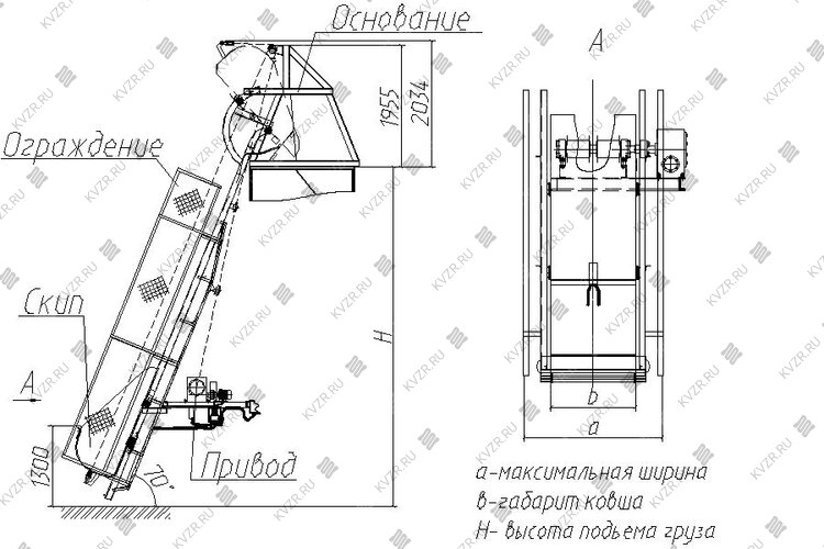 Чертеж транспортера СКИП-200